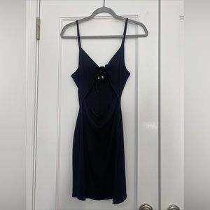 Urban outfitter front cut out tie black dress size L